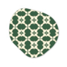 Tegel - Klassiek - Groen Wandcirkel Organisch Forex 3mm klein 629 -3d