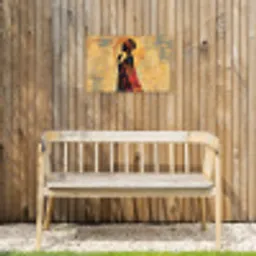 Vrouw - Silhouet - Patronen - Sierlijk Tuinposter op houten frame 2 cm dik klein -sfeer4
