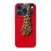 Poot - Luipaard - Ketting - Edelstenen Telefoonhoesje iPhone 17 Pro klein -3d