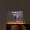Olifant - Kleuren - Sterren - Dier Light Box met batterij (Wandlamp kind) middel -sfeer1_kind
