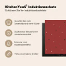 Patroon - Stippen - Rood Inductie beschermer vinyl 3mm middel 274 -tsfeer2_DE
