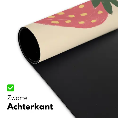 Aardbei - Minimalistisch - Rood - Fruit Muismat XXL klein -sfeer2