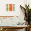 Banen - Golven - Kleurrijk - Verticaal tuinposter los doek klein -sfeer7