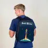 Planeet - Raket - Sterren - Donkerblauw Rugzak - Zwart middel -sfeer8