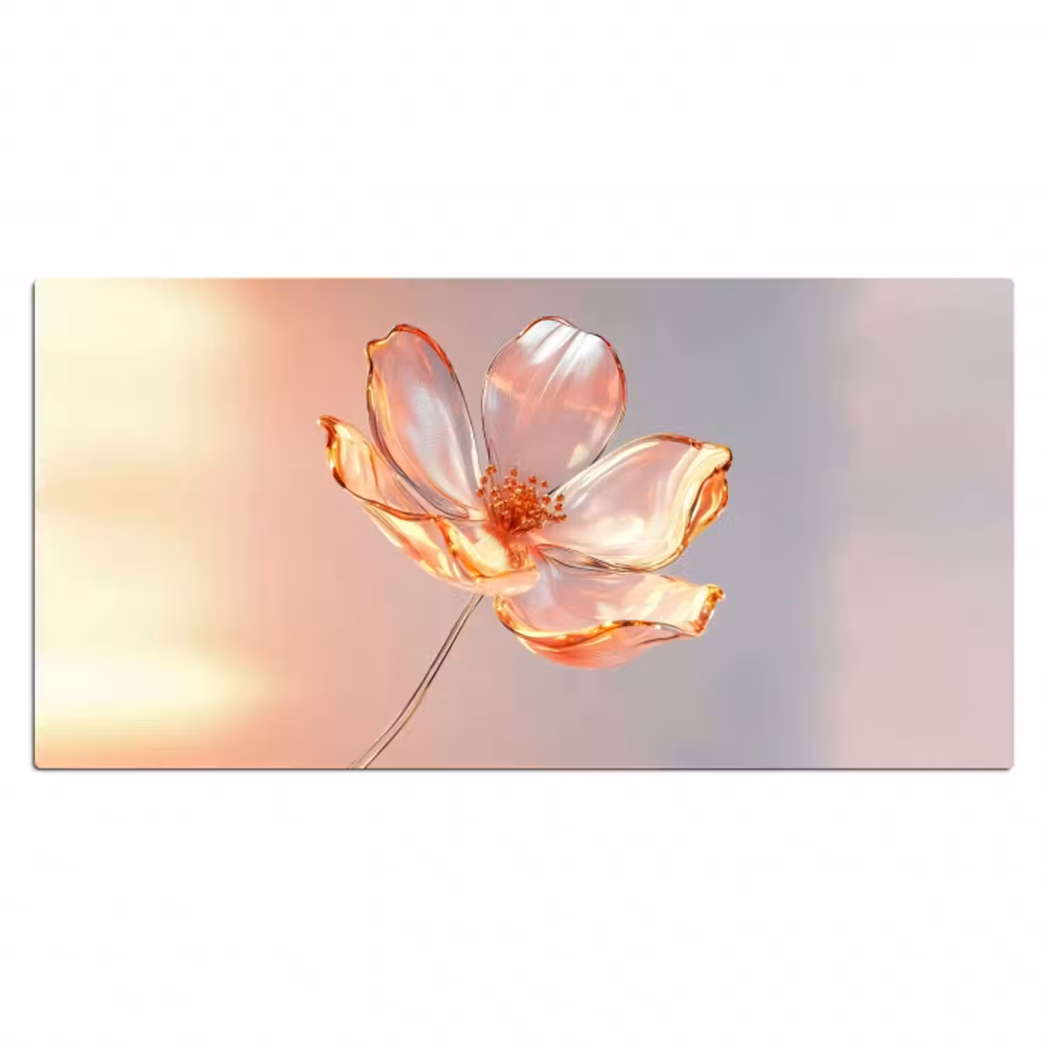 Schreibtischunterlage - Gläser - Blume - Rosa