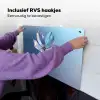 Blauw - Bloem - Glazen - Sierlijk Inductie beschemer met haakjes klein -ky-ophangen-nl