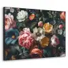 Vintage - Kleurrijk - Bloemen - Modern Textielframe zwart klein -3d