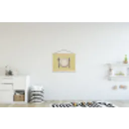 Illustratie - Bord - Bestek - Beige textielposter latten blank klein -kinderkamer