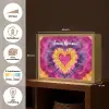 Tie dye - Hartvorm - Vlammen - Paars Light Box met batterij (Wandlamp kind) middel -USP_websiteoverzichtNL