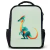 Staart - Dino - Minimalistisch - Blauw Rugzak - Zwart middel -3d