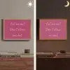 eat me out don't stress me out - Roze - Minimalistisch Light Box met batterij (Wandlamp) middel -sfeer3