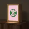 This is art - Tekst - Cirkel - Groen Light Box met kabel (Tafellamp) klein -z3d_website