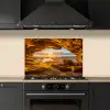 Grot - Zee - Horizon - Zonsondergang keuken achterwand spatscherm klein -sfeer1