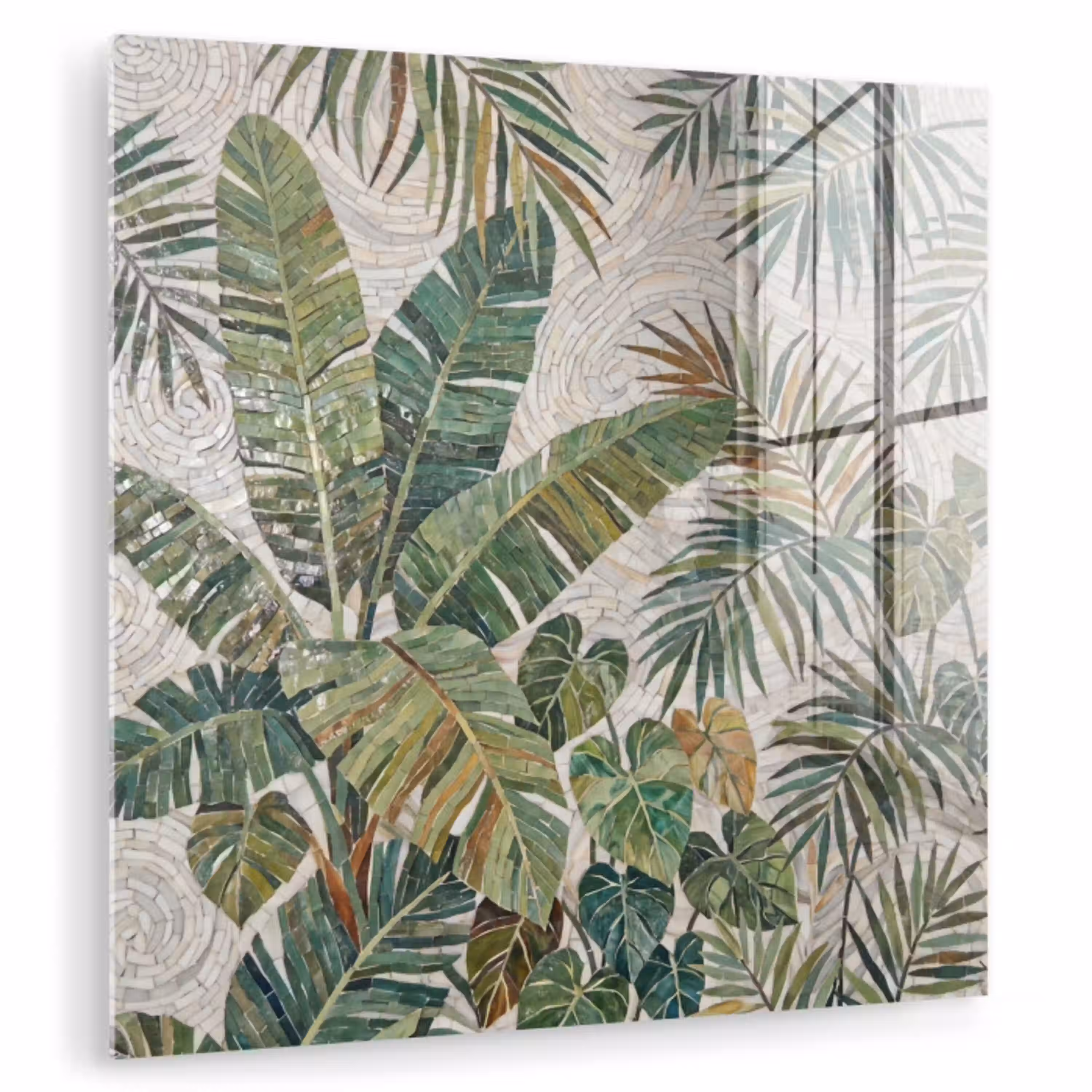 Planten - Tropisch - Mozaïek - Natuur - Groen plexiglas 5mm klein -zzzproduct_nieuw