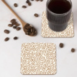 Minimalistisch - Patroon - Terracotta onderzetter kurk middel 366 -sfeer2