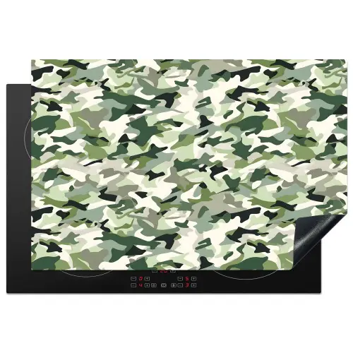 Abstract - Camouflage - Groen Inductie beschermer vinyl 3mm klein 276 -3d