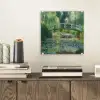 Brug - Hout - Vijver - Waterlelies plexiglas 5mm klein -sfeer1