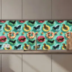 Teckels - Zwembad - Kleurrijk keuken achterwand 2 middel 871 zz_3dshopping