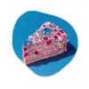 Taart - Edelstenen - Glitters - Roze Wandcirkel Organisch Plexiglas middel -3d