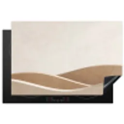Abstract - Golven - Modern - Beige Inductie beschermer vinyl 3mm klein -3d