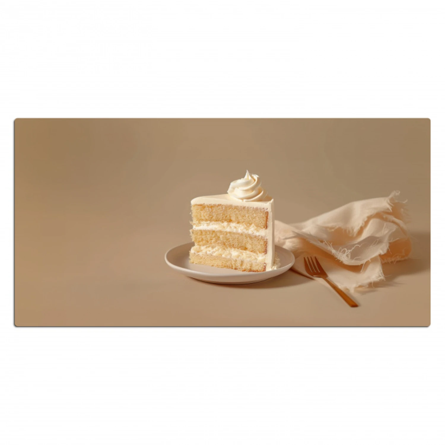 Vanilletaart - Cake - Romig Muismat XXL klein -3d_leeg