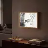 Eenden - Waterlelies - Riet - Zwart Light Box met batterij (Wandlamp) middel -sfeer1