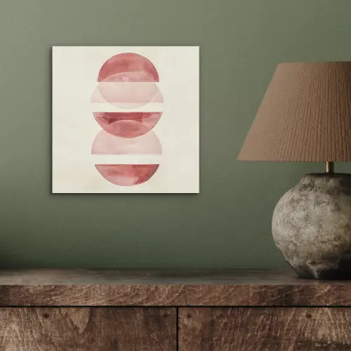 Minimalistisch - Cirkels - Roze aluminium wit klein -sfeer2