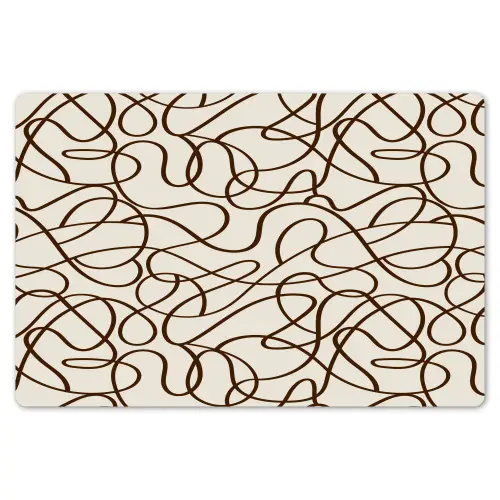 Beige - Lijnen - Donkerbruin Placemat vinyl groot 368 -zzsfeer1_Kitchenyeah-website