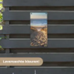Strandpad bij Zonsondergang tuinposter los doek klein -sfeer3
