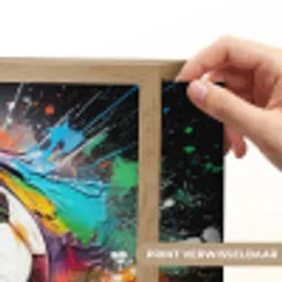 Voetbal - Verf - Kleuren - Zwart - Wit Light Box met batterij (Wandlamp) middel -USP_websiteprintNL