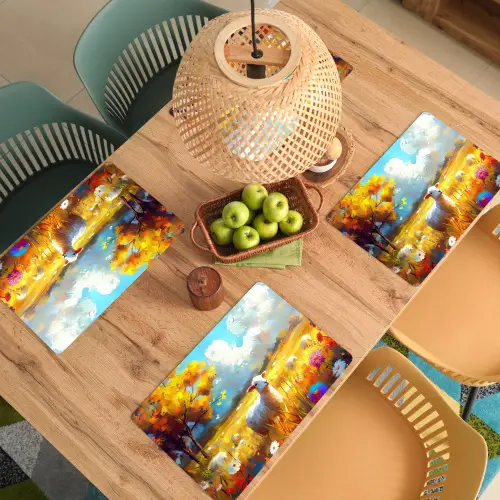 Schaap - Weide - Bloemen Placemat vinyl groot -zzsfeer5_Kitchenyeah-website