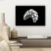 Croissant - Metaal - Zilver canvas 2cm klein -sfeer6