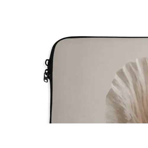 Bloem - Beige - Crème laptophoes neopreen klein -detail