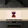Zandloper - Symmetrisch - Rood - Paars keuken achterwand spatscherm klein -sfeer1