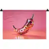 Peper - Disco - Rood - Glitter Wandkleed katoen klein -zz3d