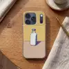 Glazen - Fles - Illustratie - Melk Telefoonhoesje iPhone 17 Pro klein -sfeer1