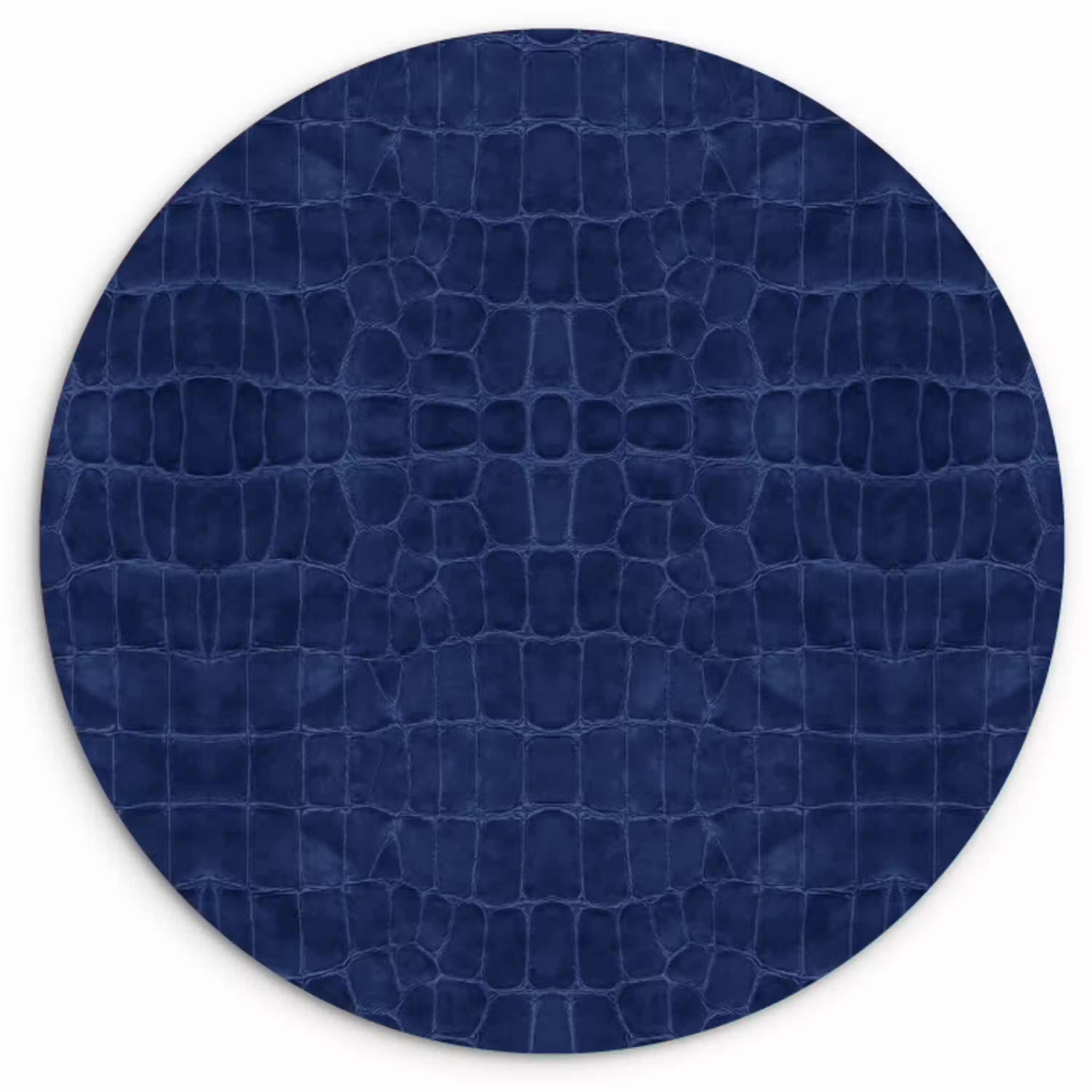 Krokodil - Leer - Blauw Wandcirkel plexiglas klein 852 -3d