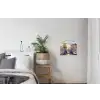 Brug - Stad - Huizen - Boot textielposter latten blank klein -woonkamer