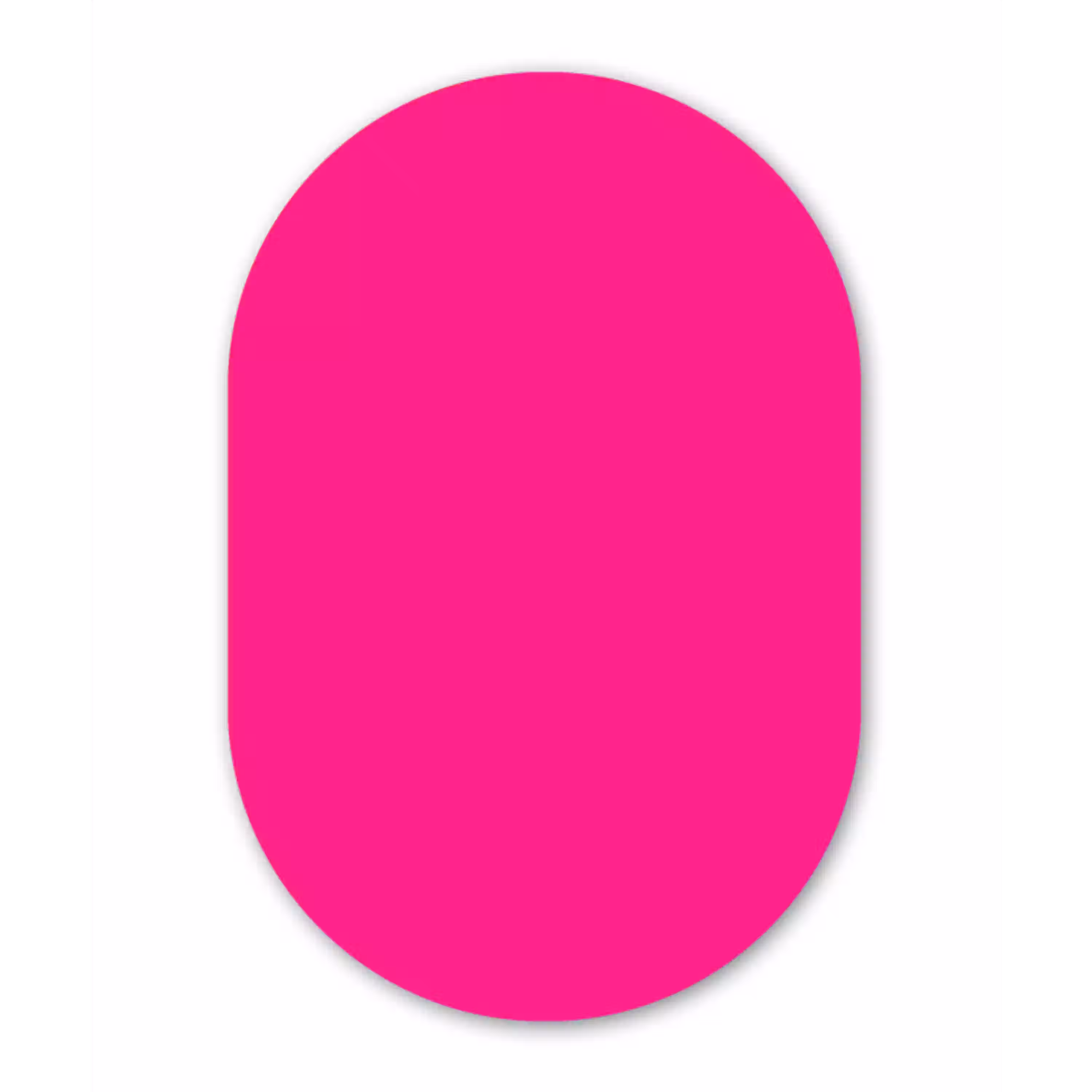 Hot - Fuchsia - Roze Wandcirkel Ovaal Aluminium middel 839 -3d