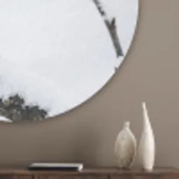 Roodborstje - Tak - Sneeuw - Winter - Levendig Akoestische PET Vilt - Rond klein -sfeer5_closeup