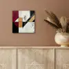 Modern - Abstract - Geometrisch - Rood - Industrieel aluminium wit klein -sfeer4