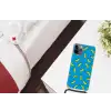 Bananen - Geel - Blauw - Print Hoesje iPhone 12 Pro met koord klein -kamer