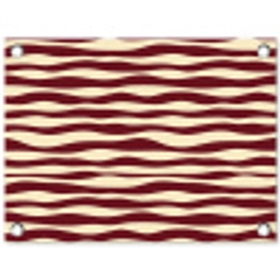 Golven - Rood - Patroon - Crème tuinposter los doek klein 239 -3d