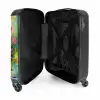 Bloemen - Kleurrijk - Bloempot - Olieverf NBS - Handbagage koffer - Kinderen Unisex middel -binnenkant