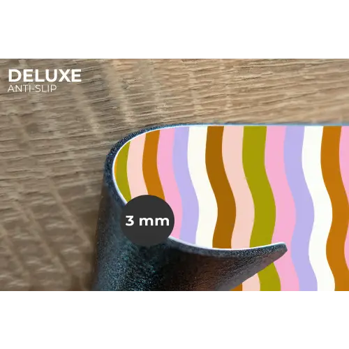 lijnen - Golven - Pastelkleuren - Patroon Placemat vinyl groot -closeup