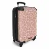 Girraffenpatroon op lichtroze NBS - Handbagage koffer - Volwassenen Unisex middel -productfoto_3d