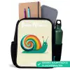 Slak - Regenboog - Kleurrijk Rugzak - Zwart middel -inhoud_DE