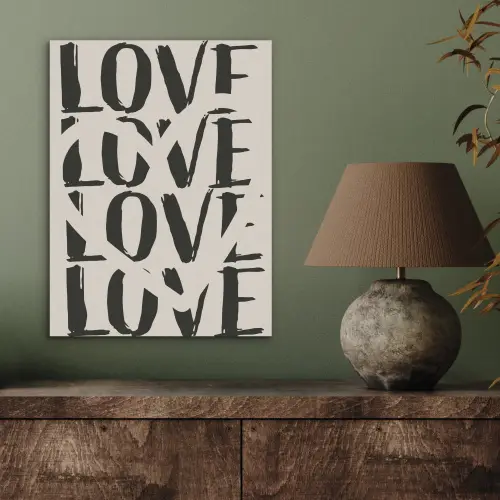 Love - Hart - Beige PET vilt klein -sfeer2