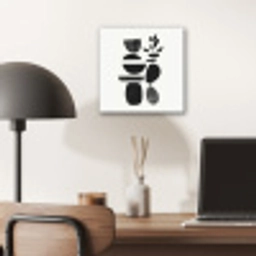 Japandi - Zwart - Abstract aluminium wit klein -sfeer5