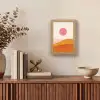 Zon - Heuvels - Abstract - Roze Light Box met kabel (Tafellamp) klein -sfeer2